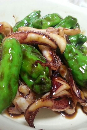 簡単!短時間!ししとうとイカの甘辛炒め